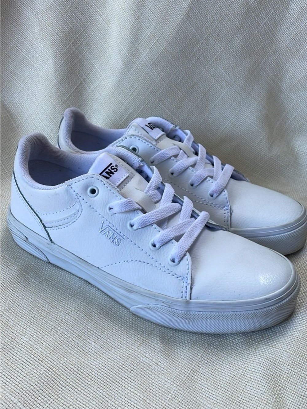Vans Kids Youth 3.0 White Low-Top Leather Sneakers